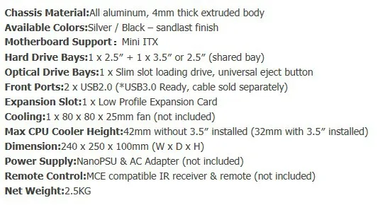 HTPC мини ПК настольный компьютер безвентиляторный алюминиевый компьютерный корпус алюминиевый Высококачественный htpc компьютерный чехол i3 i5 cpu