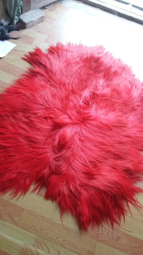 Высококачественная длинная прямая шерстяная козья меховая кожа под заказ