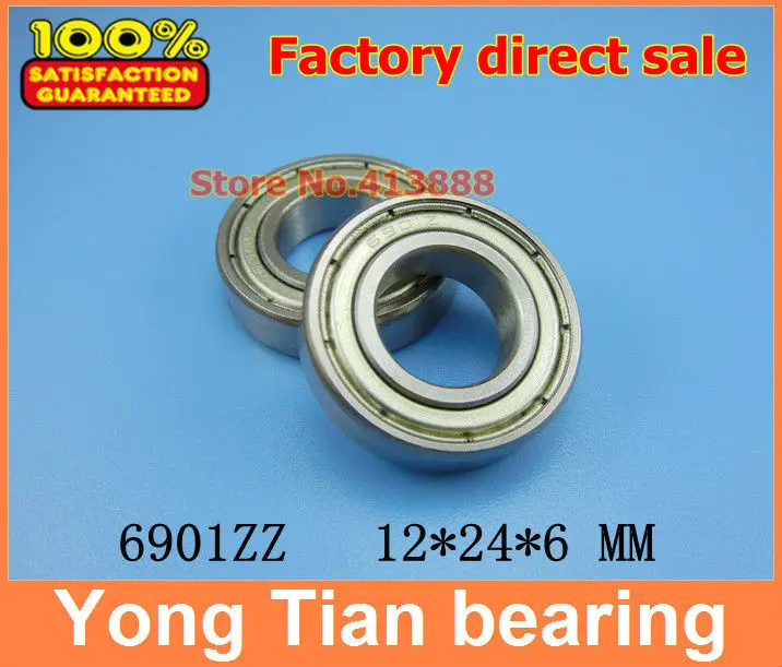 (1 шт.) тонкий настенный радиальный шарикоподшипник 6901ZZ 6901-2RS S6901ZZ S6901-2RS 12*24*6 мм |