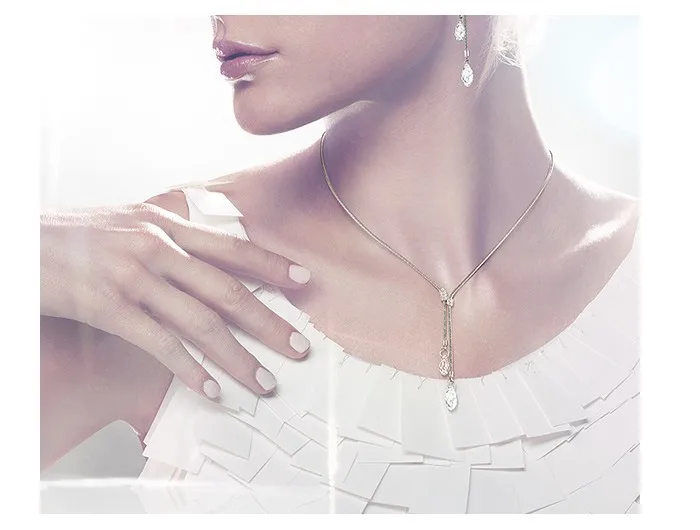 BeBella каплевидный кристалл кулон ожерелье сделано с австрийскими кристаллами от Swarovski для женщин Свадебные украшения для невесты