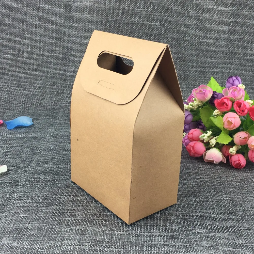 Новая крафт-бумага 50 шт./лот 16*10*6 см в форме сердца, искусственная бижутерия, чехол для переноски, сумка для конфет, коробка для упаковки с лог... от AliExpress WW