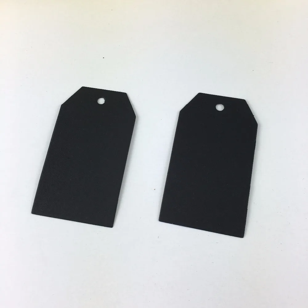 Оптовая продажа 400 шт./лот 7*4 см черный угол повесить Пустые бирки крафт карта