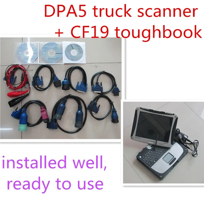 DPA5 дизельный грузовик диагностический сканер инструмент с CF19 I5 и 8G ноутбук программное обеспечение установлен хорошо готовое использование