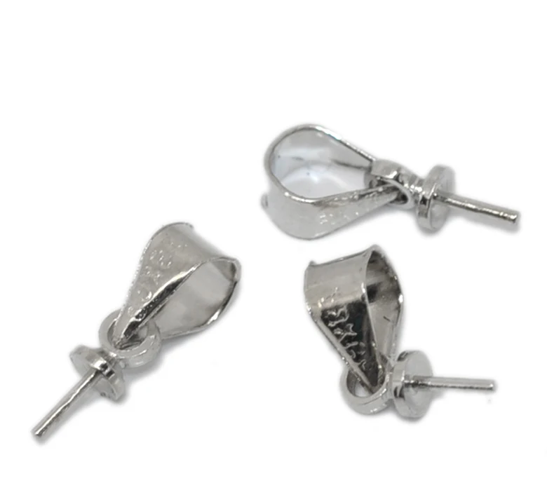 Новинка модные серебристые зажимные колпачки для полупросверленных бусин 11x4 мм