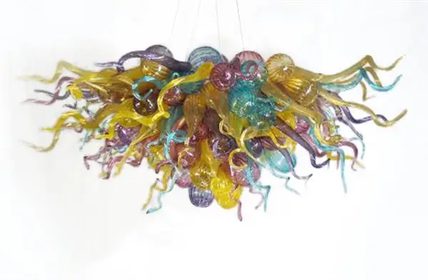 

Modern Latest Design AC 110/120/220/240V LED Light Source Colorful Hand Blown Murano Glass Ceiling Chandelier