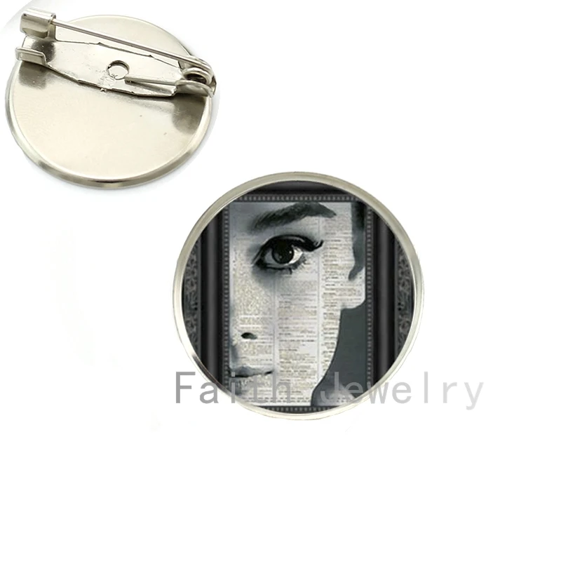 Винтажная брошь в стиле Одри Хепберн булавки разнообразные медиаплакаты