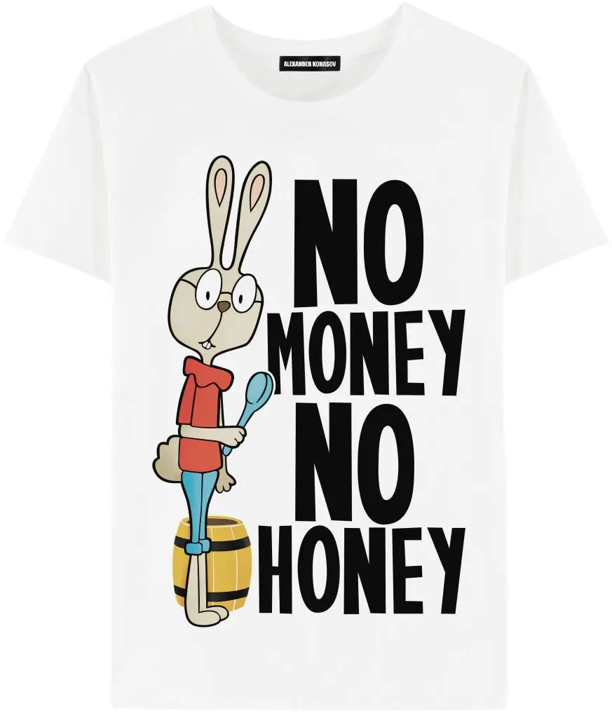 Мужская Футболка No Money Honey ALEXANDER KONASOV|money shirt|printed shirt menrussia |