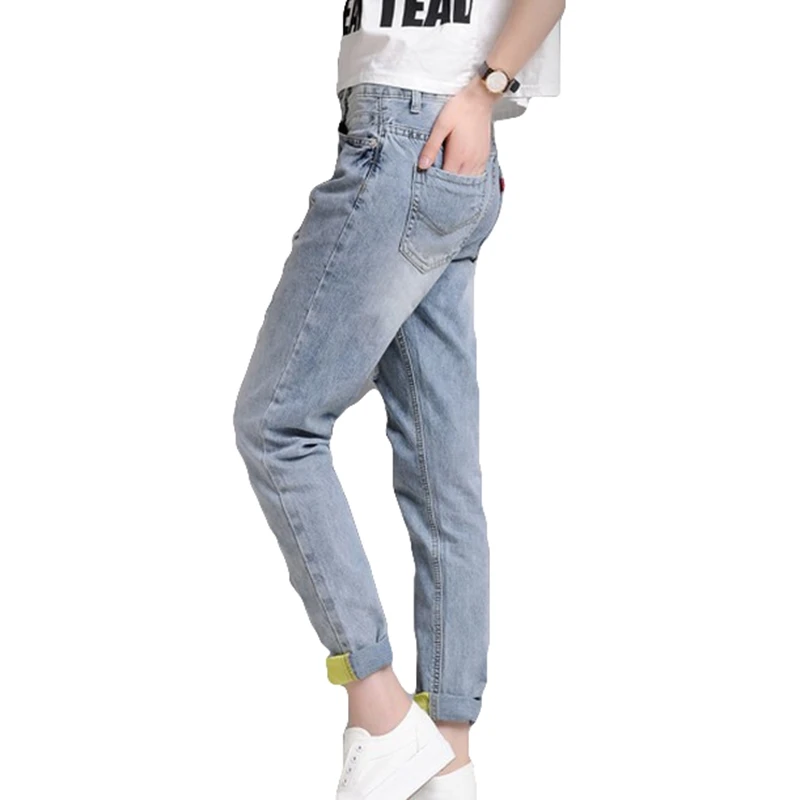 PADAUNGY Ripped Jeans Hole Ankle Length Denim Pants Vintage Jean Sobretudo Feminino Boyfriend Jeggings High Waist Torn Trousers |