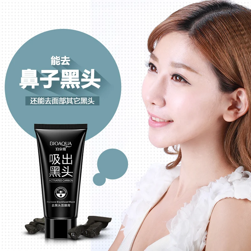 1 шт. BIOAQUA 60 г всасывающая черная маска Глубокая чистка носа Удаление угрей для
