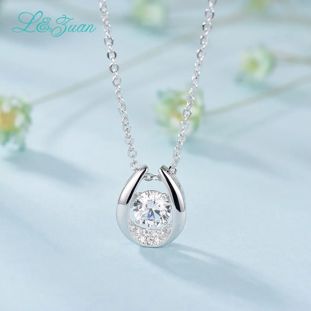 L& zuan 925 Стерлинговое Серебро 0.9ct каменное ожерелье Япония оригинальная умная серия Танцующая подвеска ювелирные изделия с цепочкой для женщин в подарок