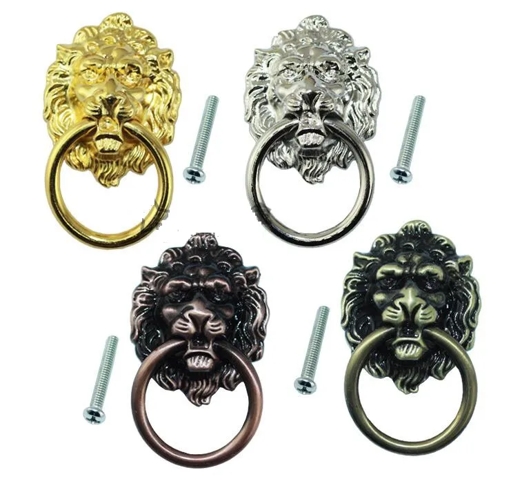 Античная Высококачественная ручка с шлифованной головой льва 66*40*15 мм дверная