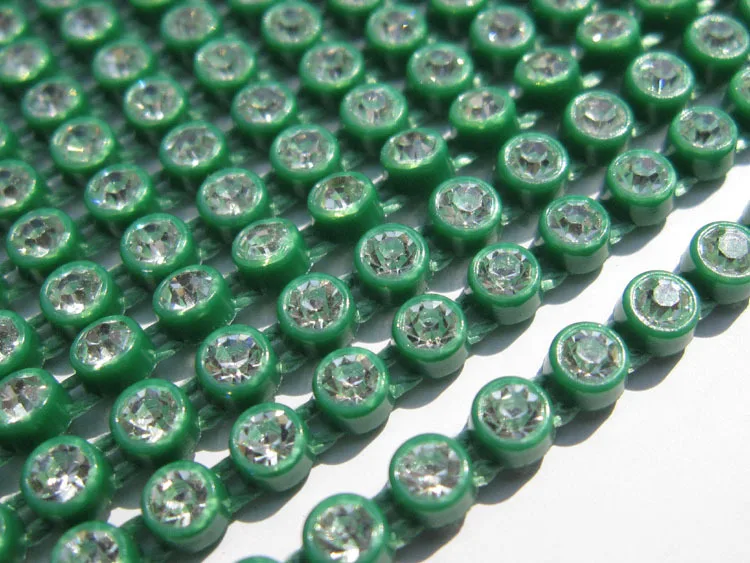 SS8 Plastic Crystal Rhinestone Banding Jewellery Making Accessories 10Yards/lot Crystal Rhinestone Banding Trim AM TAIDIAN