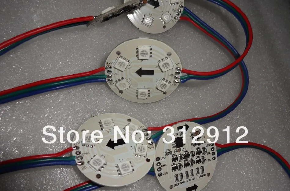 20pcs 38 мм Диаметр WS2811 пиксельный модуль, не-водопро; 1,44 Вт; вход DC12V