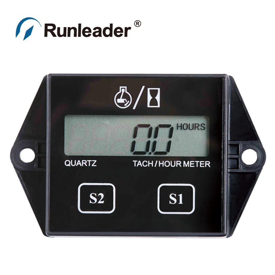 Runleader RL-HM011A цифровой счетчик часов Тахометр для снегохода трактор водные лыжи катер парамотор планер морской генератор