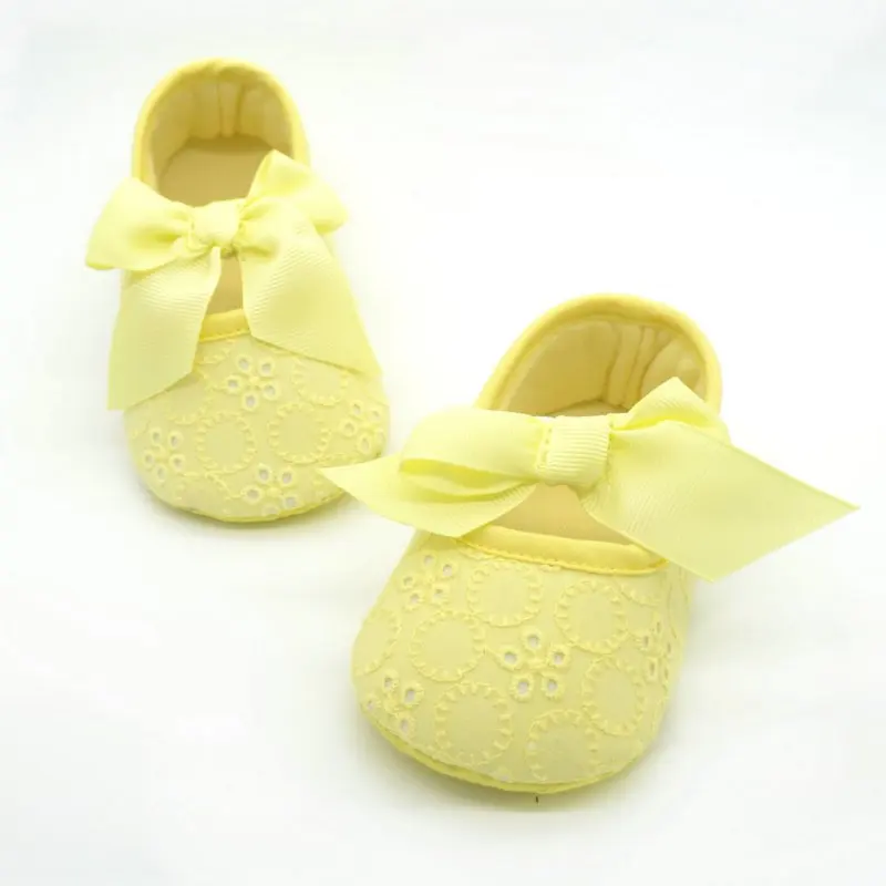 Обувь для малышей с бантиком кружевная обувь маленьких девочек нескользящая