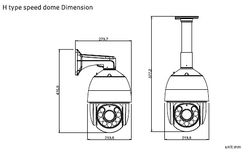 Камера видеонаблюдения Sony CMOS высокоскоростная купольная инфракрасная камера Full