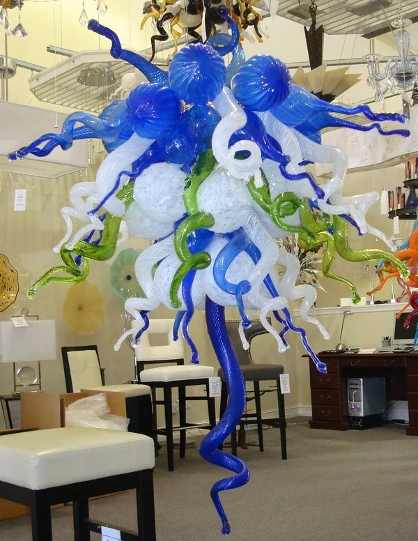 

Hot-selling Flower Chandelier Home Decoration Lighting Hand Blown Glass LED Bulbs