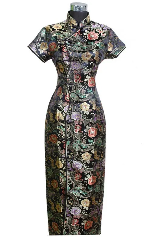 Китайское традиционное женское длинное платье Qipao Cheong-sam свадебное вечернее платье размер S M L XL XXL XXXL C0001