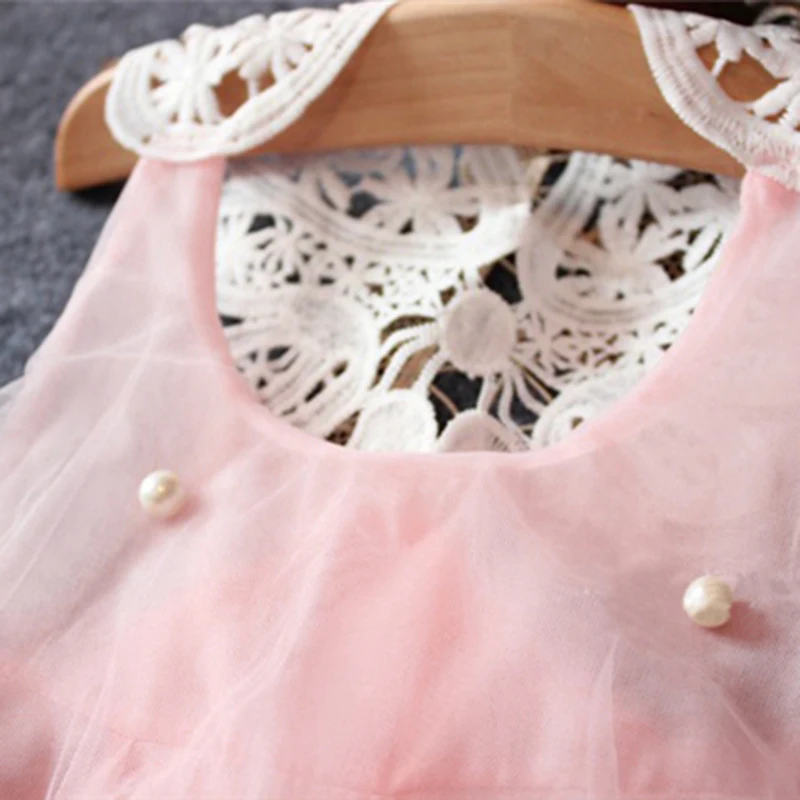 Pink Kids Clothing Summer Dresses For Girls Dress Floral Print Cotton Birthday Party Sundress Baby Children Clothes | Детская одежда и