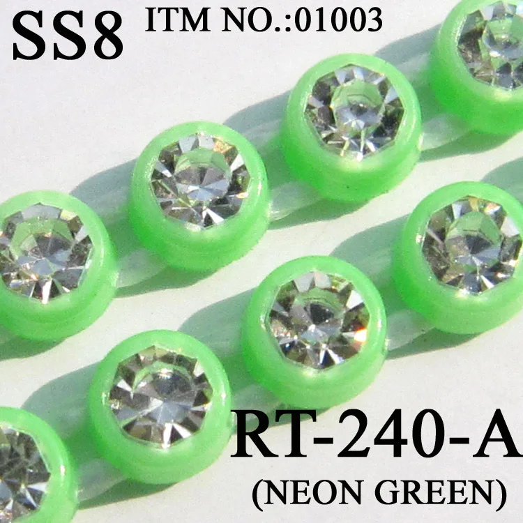 SS8 Plastic Crystal Rhinestone Banding Jewellery Making Accessories 10Yards/lot Crystal Rhinestone Banding Trim AM TAIDIAN