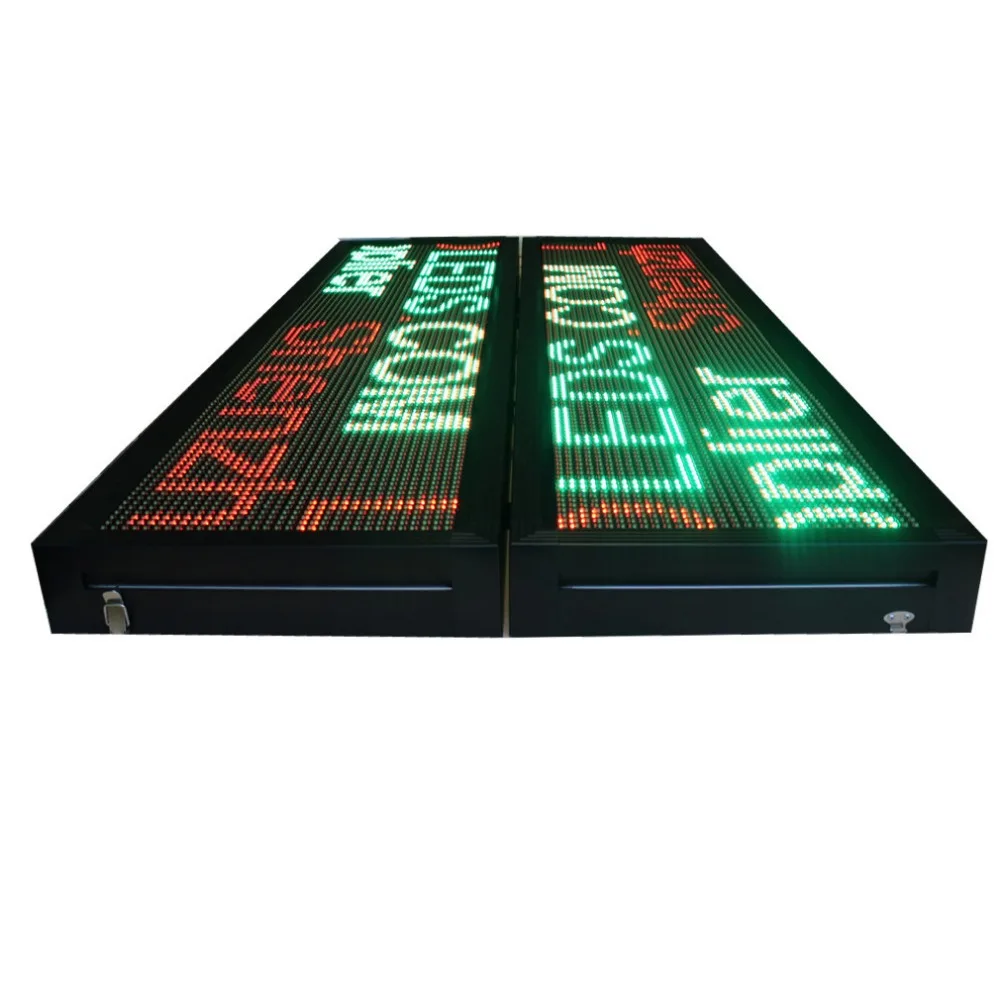Двухсторонний полноцветный RGB светодиодный знак P10 наружный дисплей прокрутки
