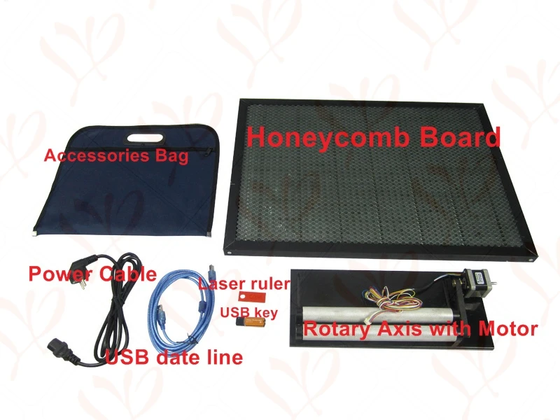 LY 6040M CO2 Laser Engraving Cutting Machine 6040 50W Rotary Axis for Wood PVC Paper | Инструменты