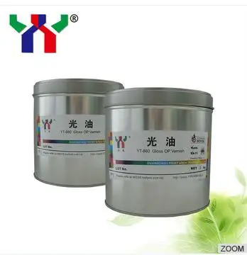 Помощники для печати лаком Overprint Varnish MOQ1KG 1KG/CAN Advanced Technology YT660 Gloss OP для повышения блеска офсетной печати.