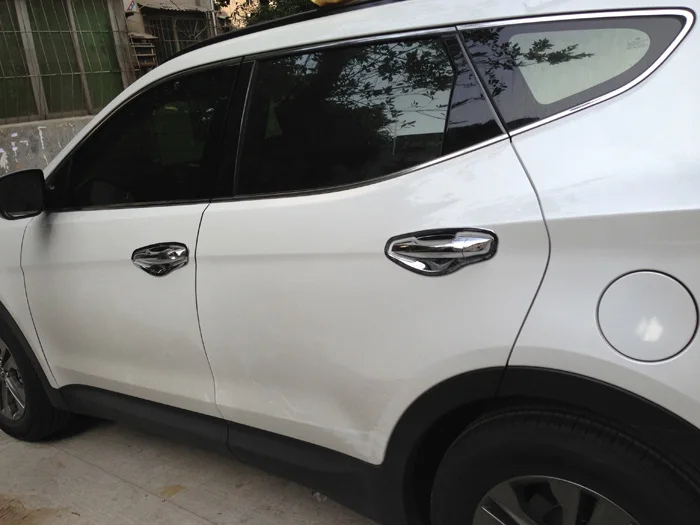 Для hyundai Santa Fe 2013 ABS Хромированная дверная Чаша отделка