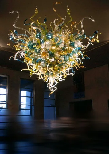 

Luxurious Modern Flower Chandelier Hand Blown Murano Glass Romantic Pendant Lamps for Living Room