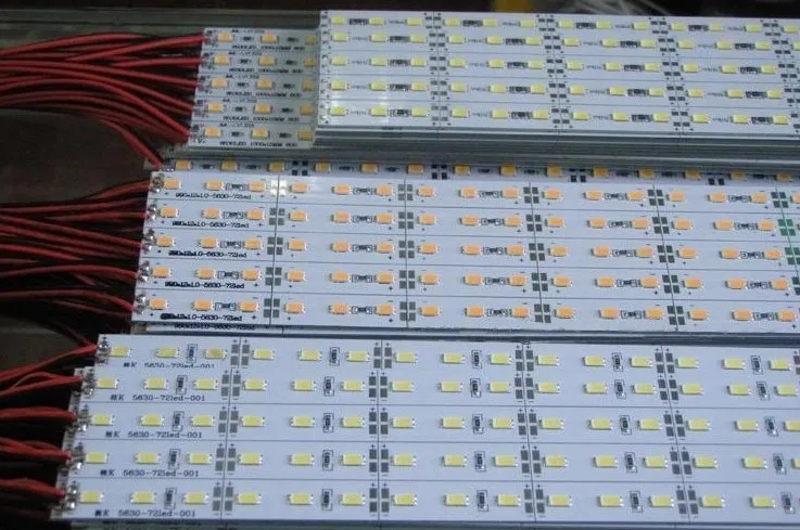 10 шт.* 1 м 5730 Бар 18 Вт 12 В 55 люмен/LED Жесткий Газа Бар свет 72leds+ UV алюминиевый сплав+ CPAM крышка