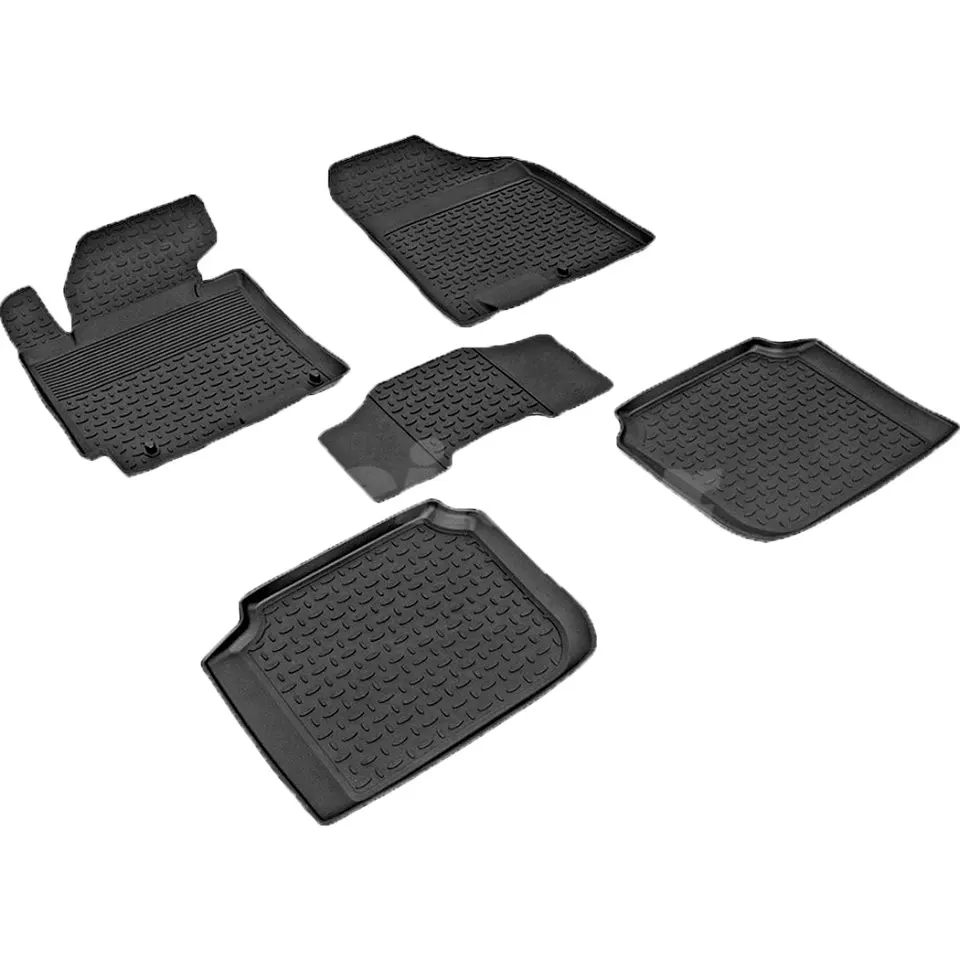 Резиновые коврики для Kia Cerato III (2013 2018) с высокими бортиками (Seintex 83919)|rubber floor mat|floor