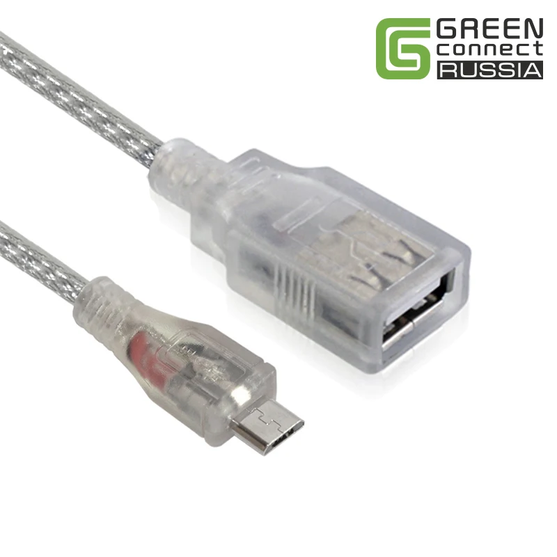 Адаптер переходник OTG micro B / USB AF Greenconnect GCR MB3AF1 BD2S для подключения к устройствам