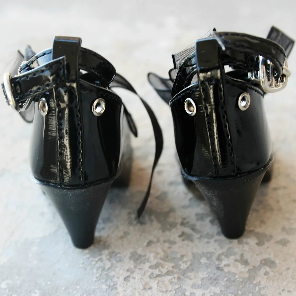 [Wamami] 33# кружево черный бант 1/3 DZ SD AOD BJD Dollfie кожаные туфли на высоком каблуке
