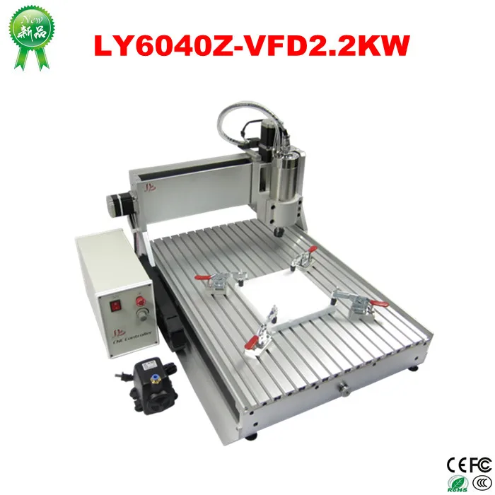 LY 6040Z-VFD 2 кВт 3 осевой фрезерный станок ЧПУ токарный по дереву 2200 Вт VFD шпиндель