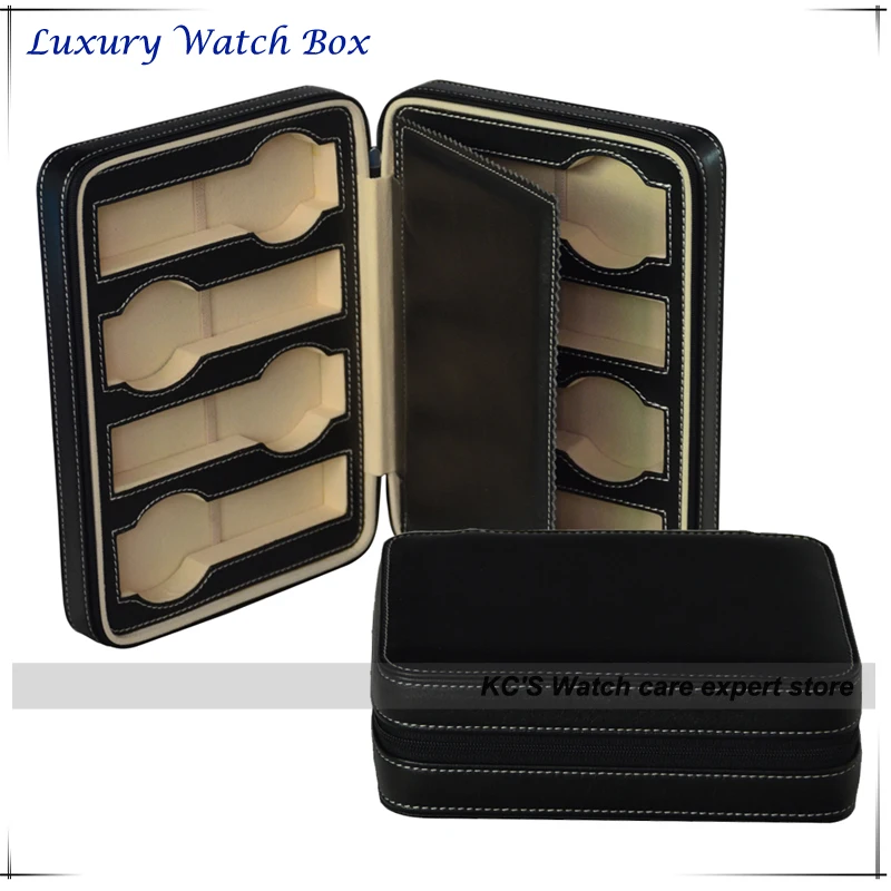 High Quality Microfiber PU Leather 8 Grid Watch Case Box Dress Fashion Storage Best Gift for Men GC02-LX-08CB | Наручные часы