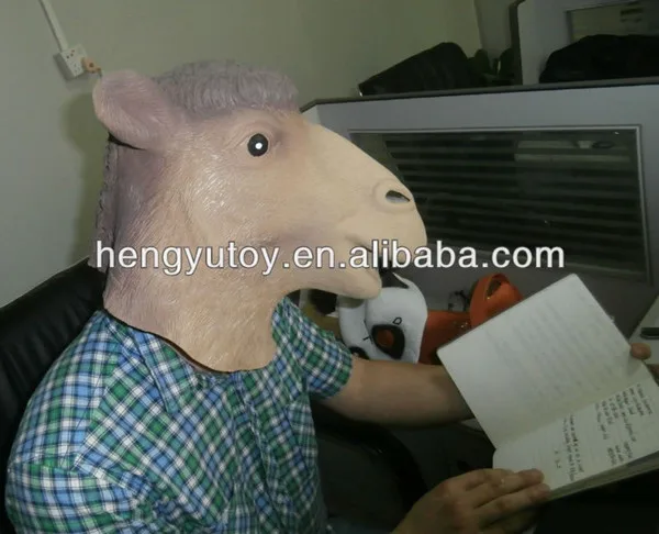 Полный костюм для вечеринки латексная верблюжья маска