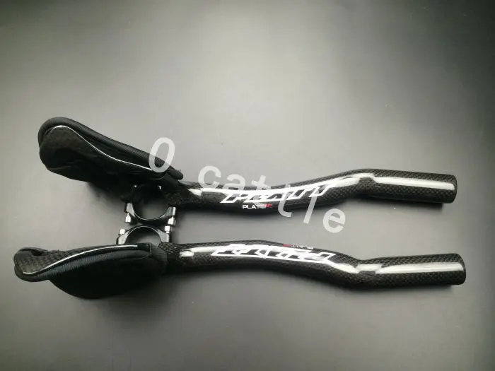 Carbono fibra DE Bicicleta DE estrada o apoio braco resto guiador tt aerobar Triathlon bar Bicicleta guiador pecas - Цвет: Синий