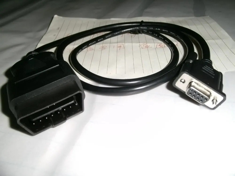 Скидка 15% 1 шт. высококачественный OBD 2 16Pin-DB9 Серийный авто аксессуары разъем OBD2 RS232 9pin кабель диагностический сканер Интерфейс