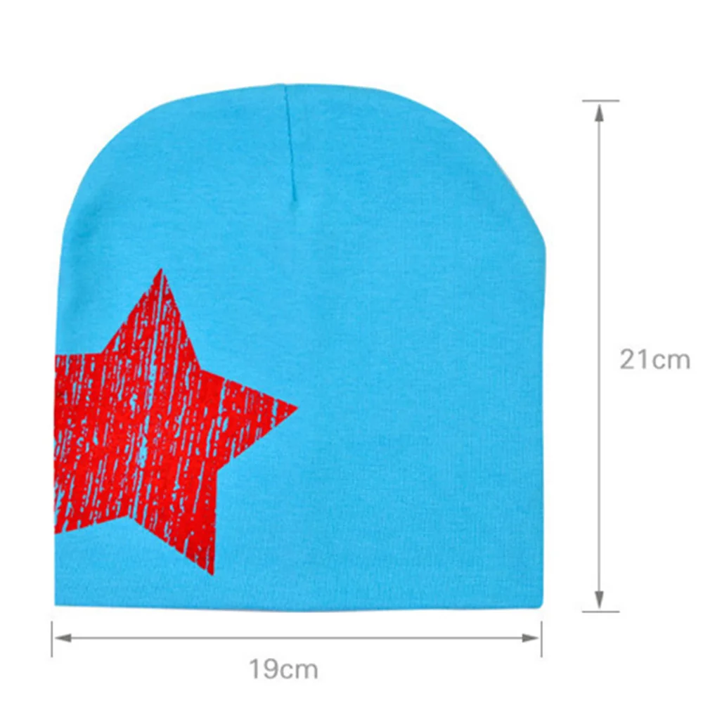 Детская шляпа с принтом звезд мягкая теплая удобная Хлопковая шапочка для