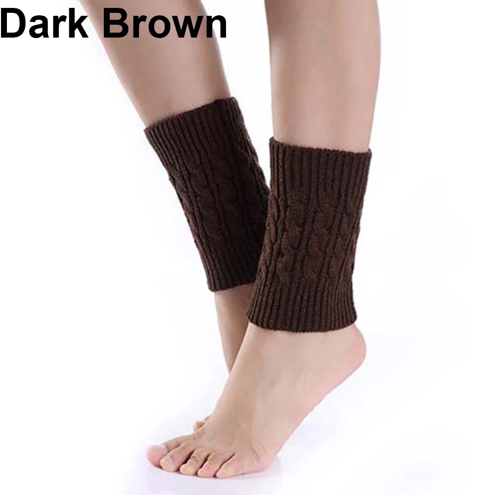 Зимние теплые женские гетры вязаные крючком носки для ботинок с манжетами 1 пара