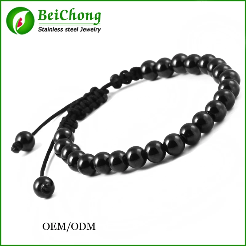 10 шт. 8 мм черные бусины с микрозакрепкой новые браслеты Макраме Anil Arjandas браслет