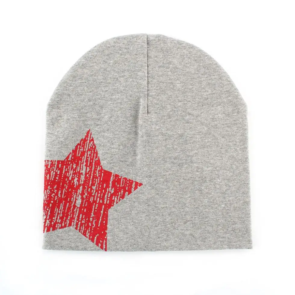 Детская шляпа с принтом звезд мягкая теплая удобная Хлопковая шапочка для