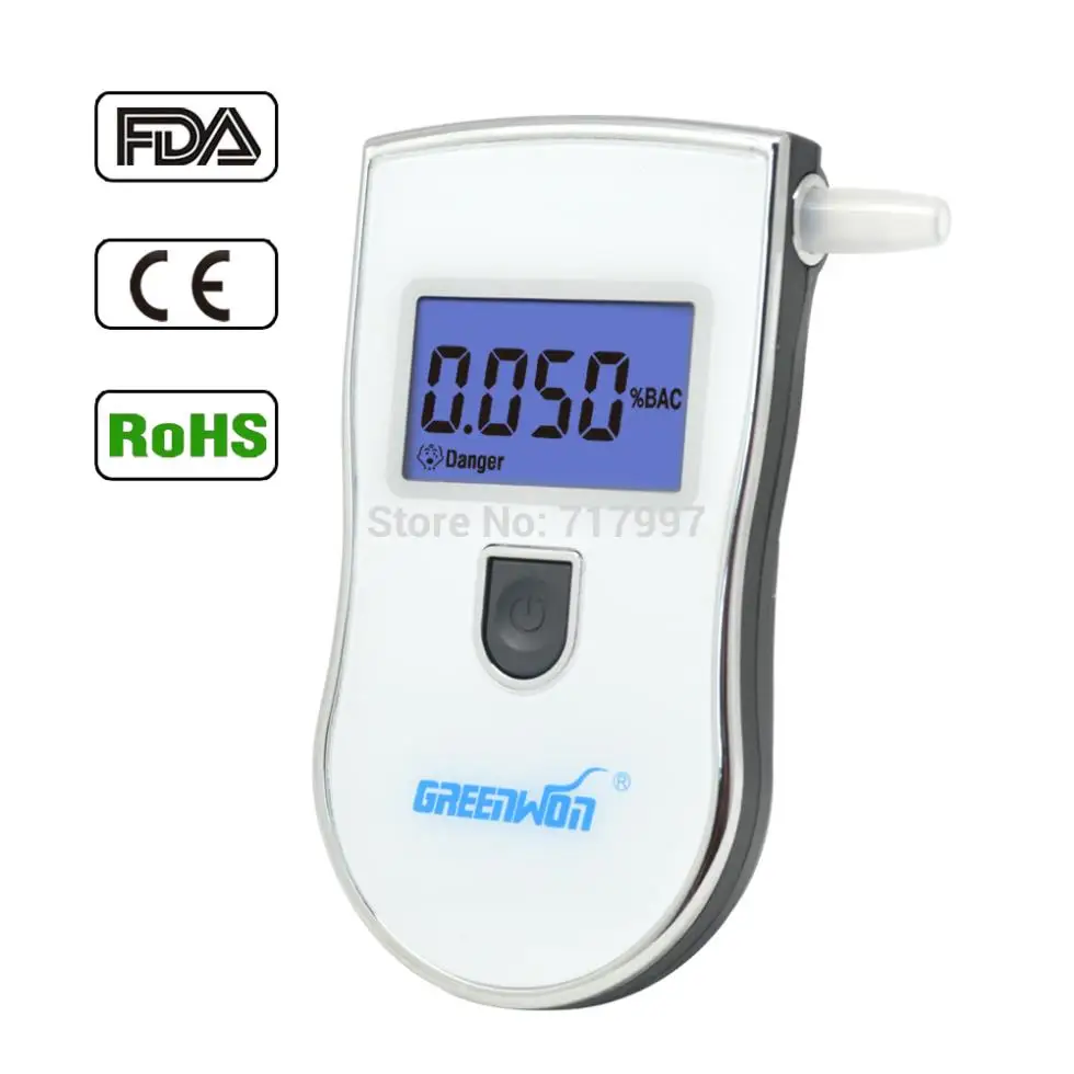 Прямая поставка высокоточный цифровой алкотестер Алкотестер с 5 мундштуками|tester