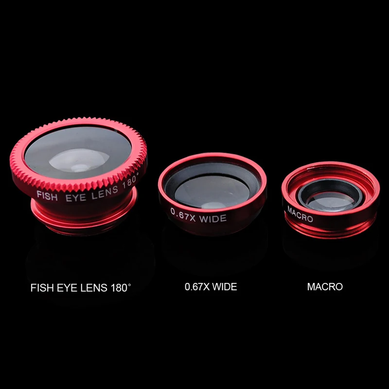 NKOBEE Универсальный Мобильный Телефон Линзы 3 в 1 Широкоугольный Макро Рыбий Глаз