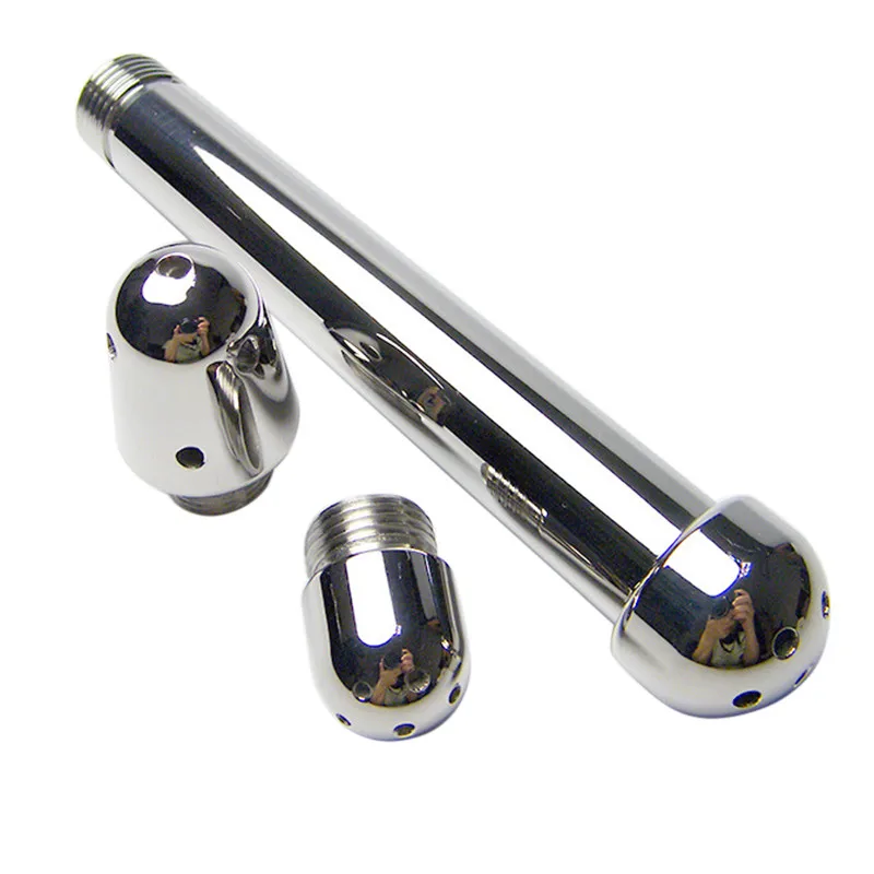 Stainless Steel Shower Enema Water Nozzle Anal Cleaning Kit 3 Style Plug Head Sex Toy For Adult | Красота и здоровье