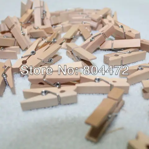 X50 крошечные Деревянные прищепки мята мини фото стенку баннер зажимы Baby Shower