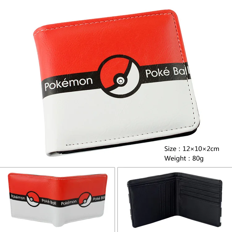 Poke Ball Eevee красочный PU кошелек W-Аниме Карманный Монстр Пикачу кошелек - Цвет: Poke Ball