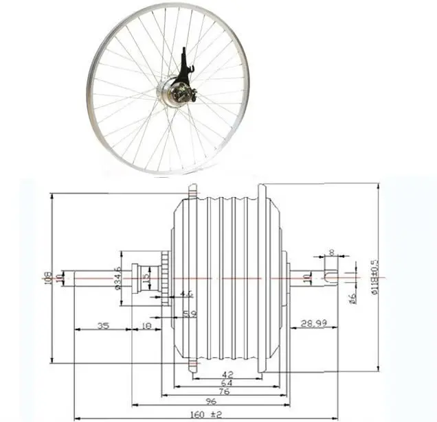 Одобренный CE! OR01A3 36V 250W переднего ролика тормозной двигатель Halless без шасси бесколлекторный втулка мотор для электрического велосипеда
