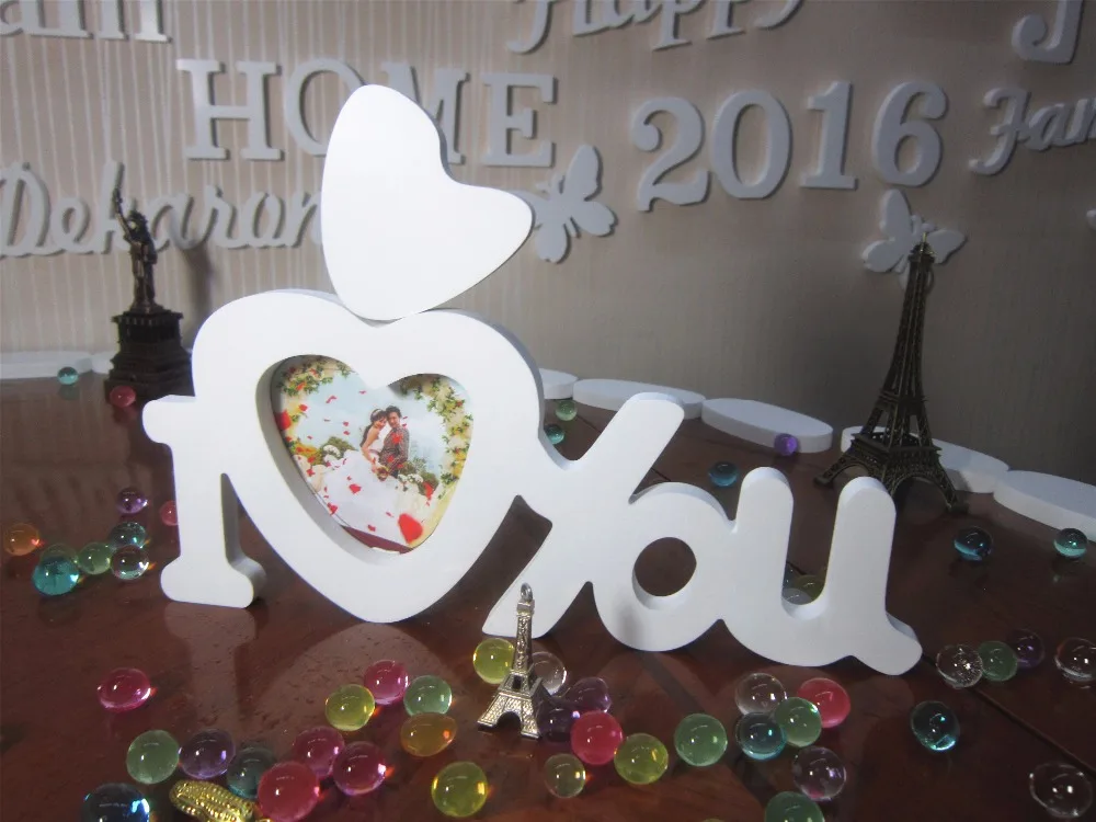 Популярная новая стильная 3D фоторамка это буква из искусственного дерева 3 вида