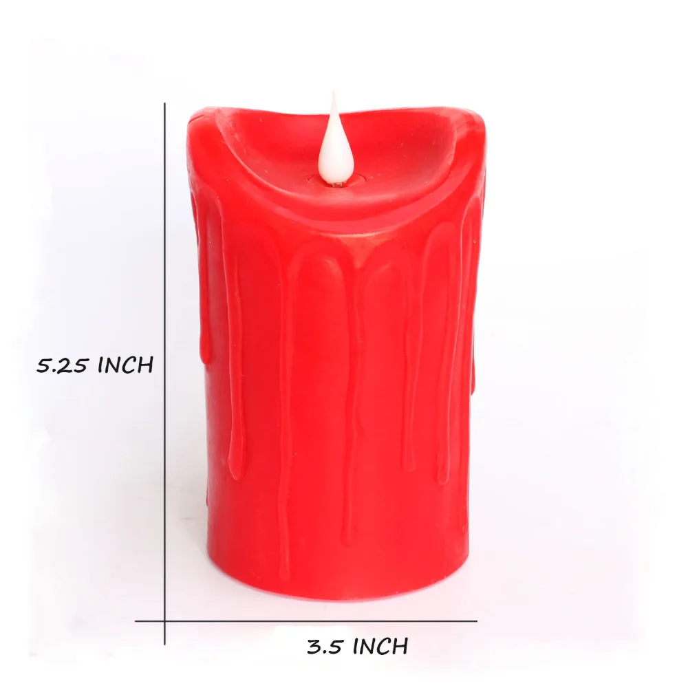 Свеча столб GiveU 3D мерцающие свечи с таймером и дистанционным управлением